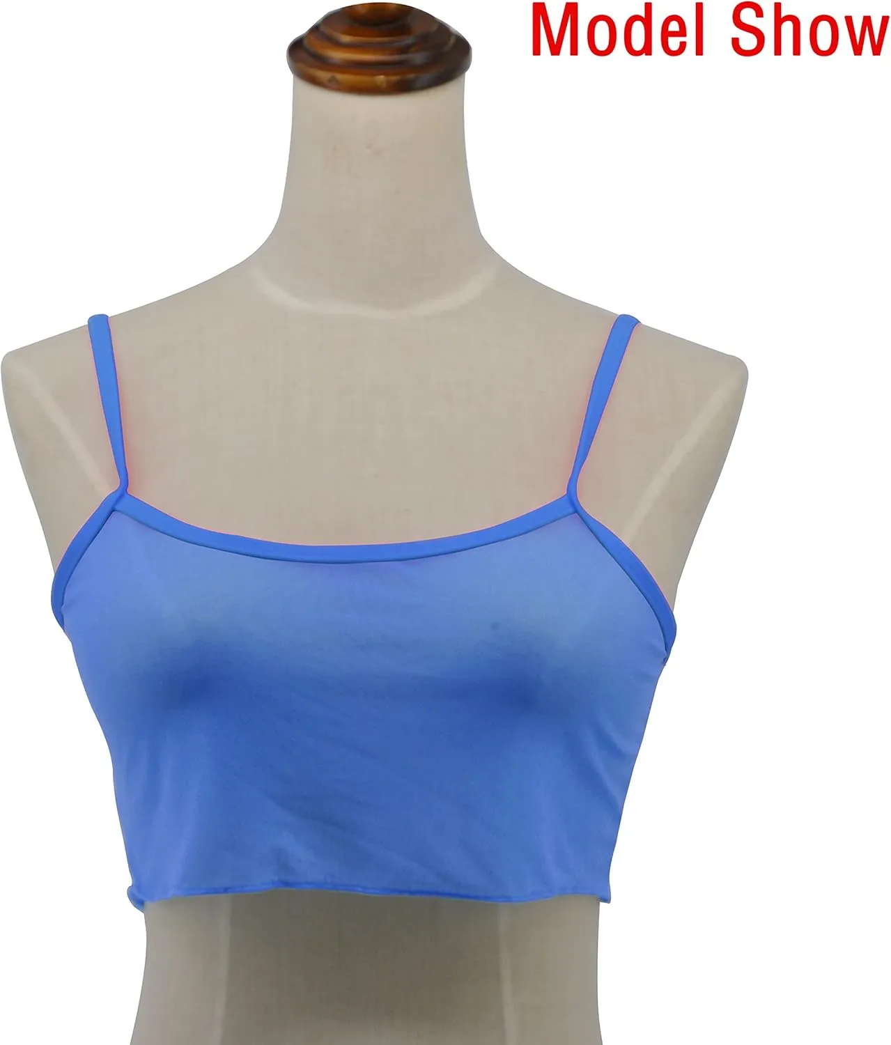 SHERRYLO Sheer Tank Tops for Women See Through Stretch Crop Top Summer Sleeveless Strap Mesh Cami Top