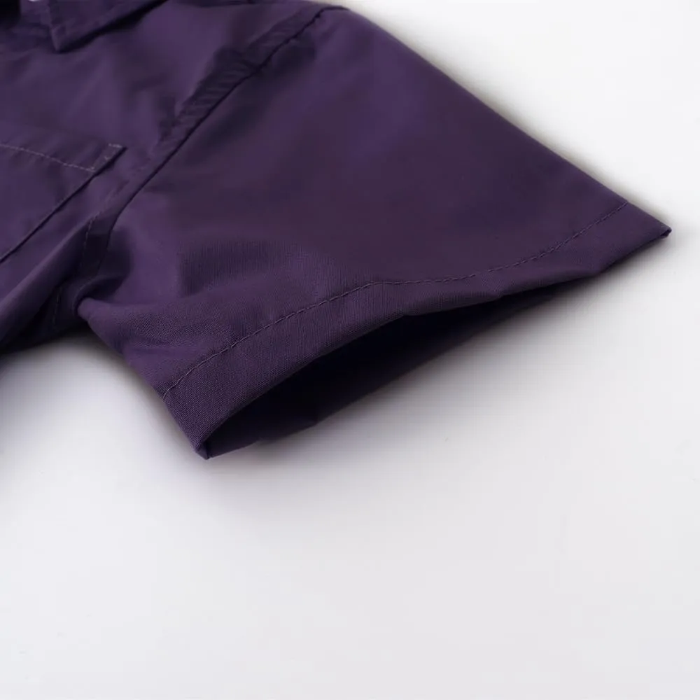 Spring&Gege Boys' Short Sleeve Dress Shirts Formal Uniform Poplin Solid