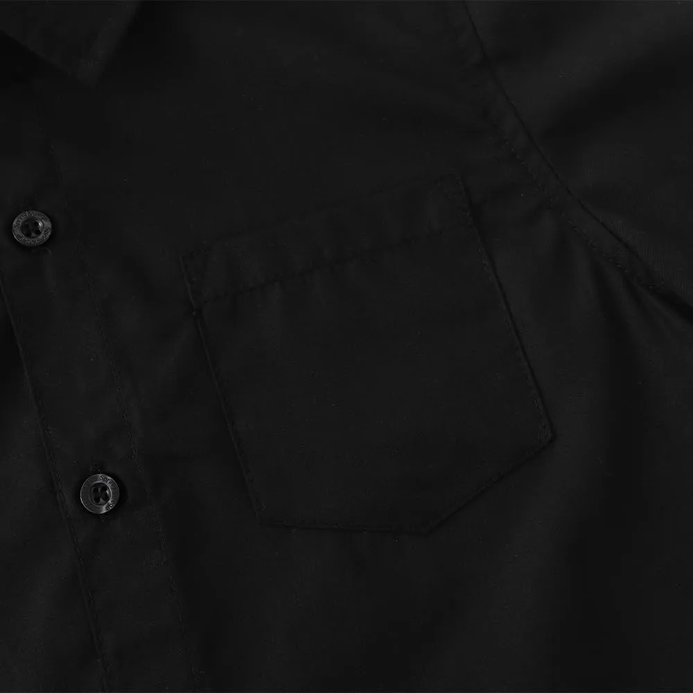 Spring&Gege Boys' Short Sleeve Dress Shirts Formal Uniform Poplin Solid