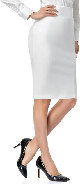 Tapata Womens Pencil Skirts Stretch Office Work Skirt Knee Length High Waist Midi Ponte Bodycon for Business Casual