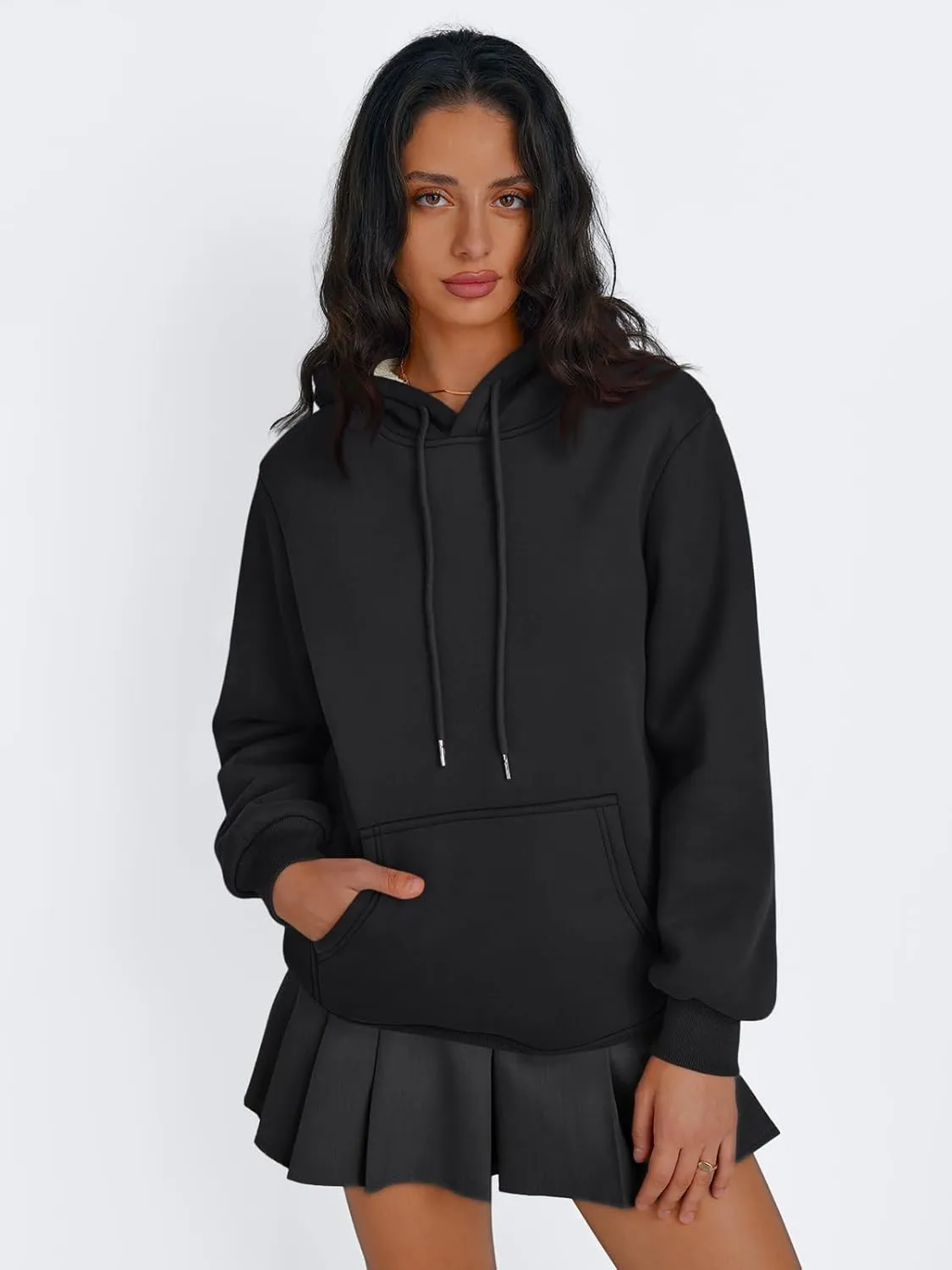 Trendy Queen Women's Winter Fleece Sherpa Lined Hoodie Casual Warm Long Sleeve Pullover Sweatshirt