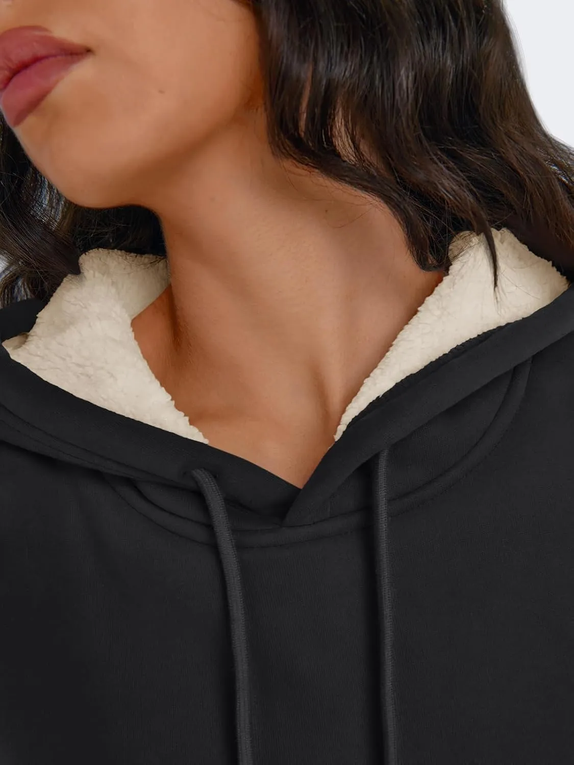 Trendy Queen Women's Winter Fleece Sherpa Lined Hoodie Casual Warm Long Sleeve Pullover Sweatshirt