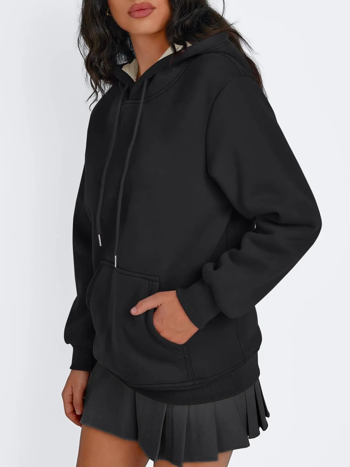 Trendy Queen Women's Winter Fleece Sherpa Lined Hoodie Casual Warm Long Sleeve Pullover Sweatshirt