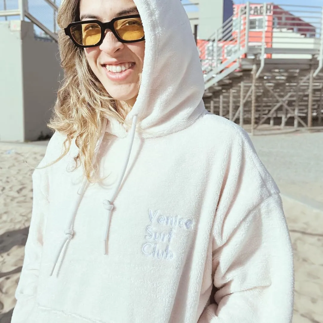 Venice Surf Club Cotton/Microfiber Fuzzy Sherpa Pullover Sweatshirt Unisex Post-Surf Lounge Hoodie