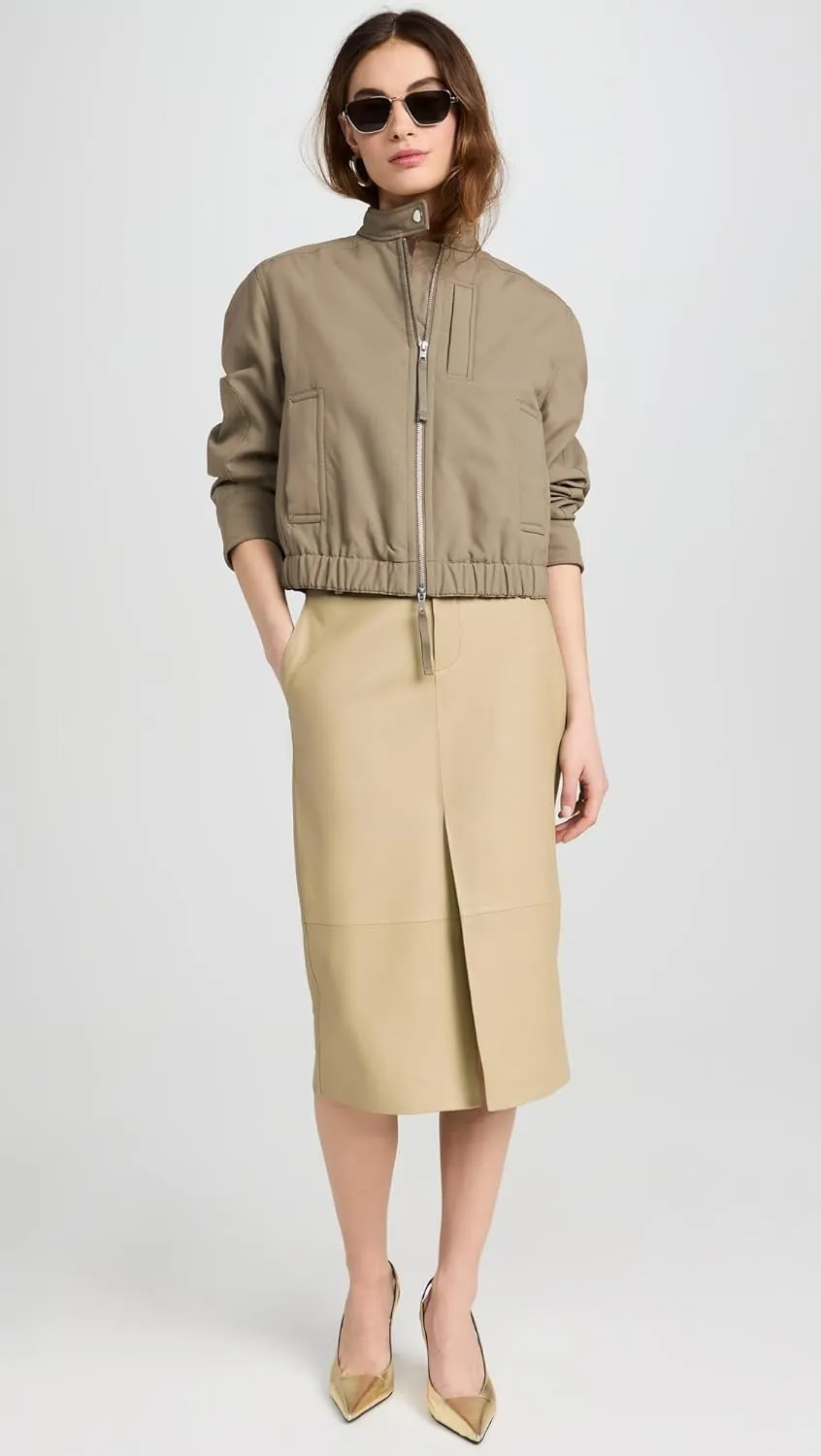 Vince Women's Cropped Bomber Jacket