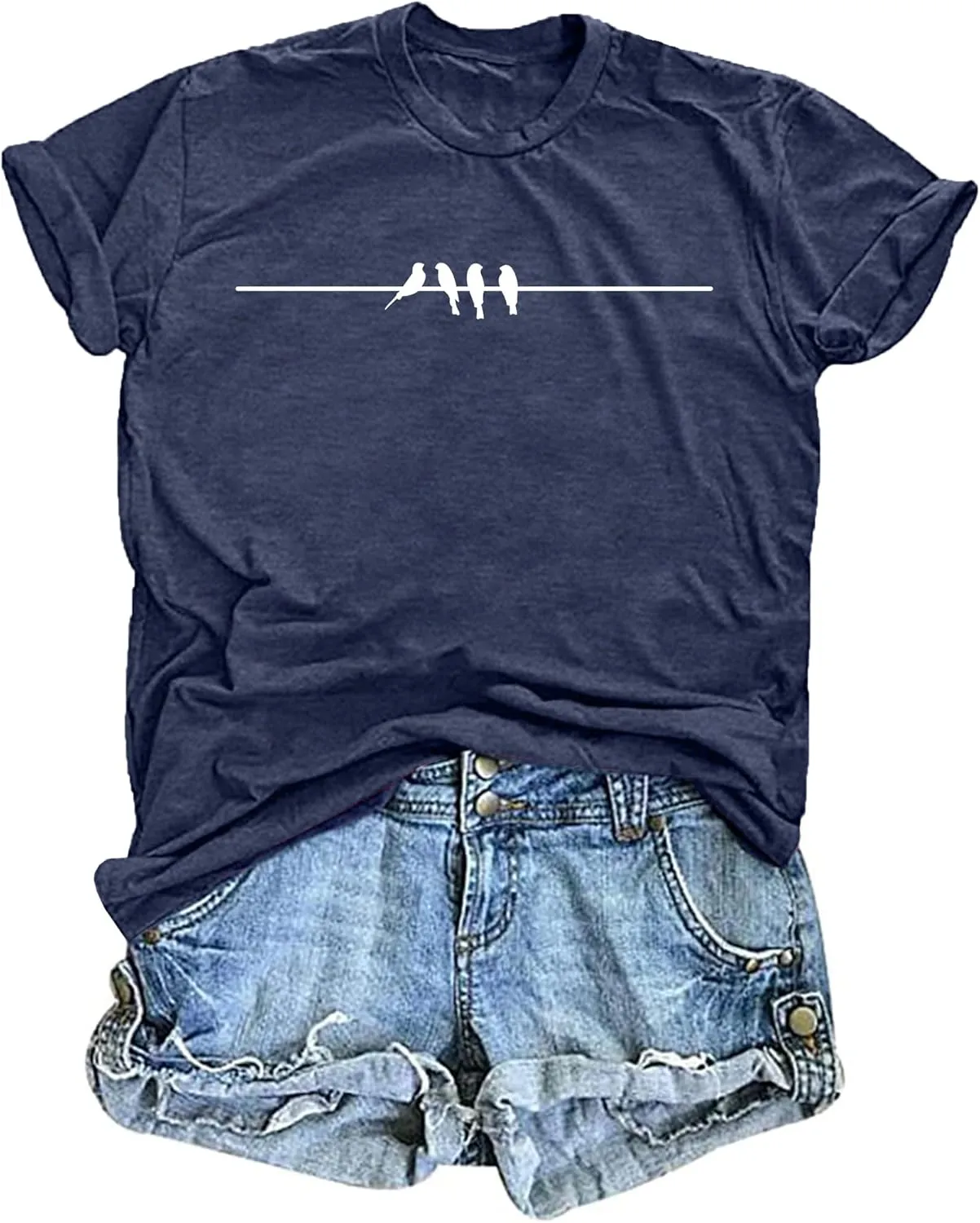 VVNTY Bird Shirts Women: Bird Lover T Shirt Nature Lover Gift Shirt Cute Animal Graphic Tee Tops
