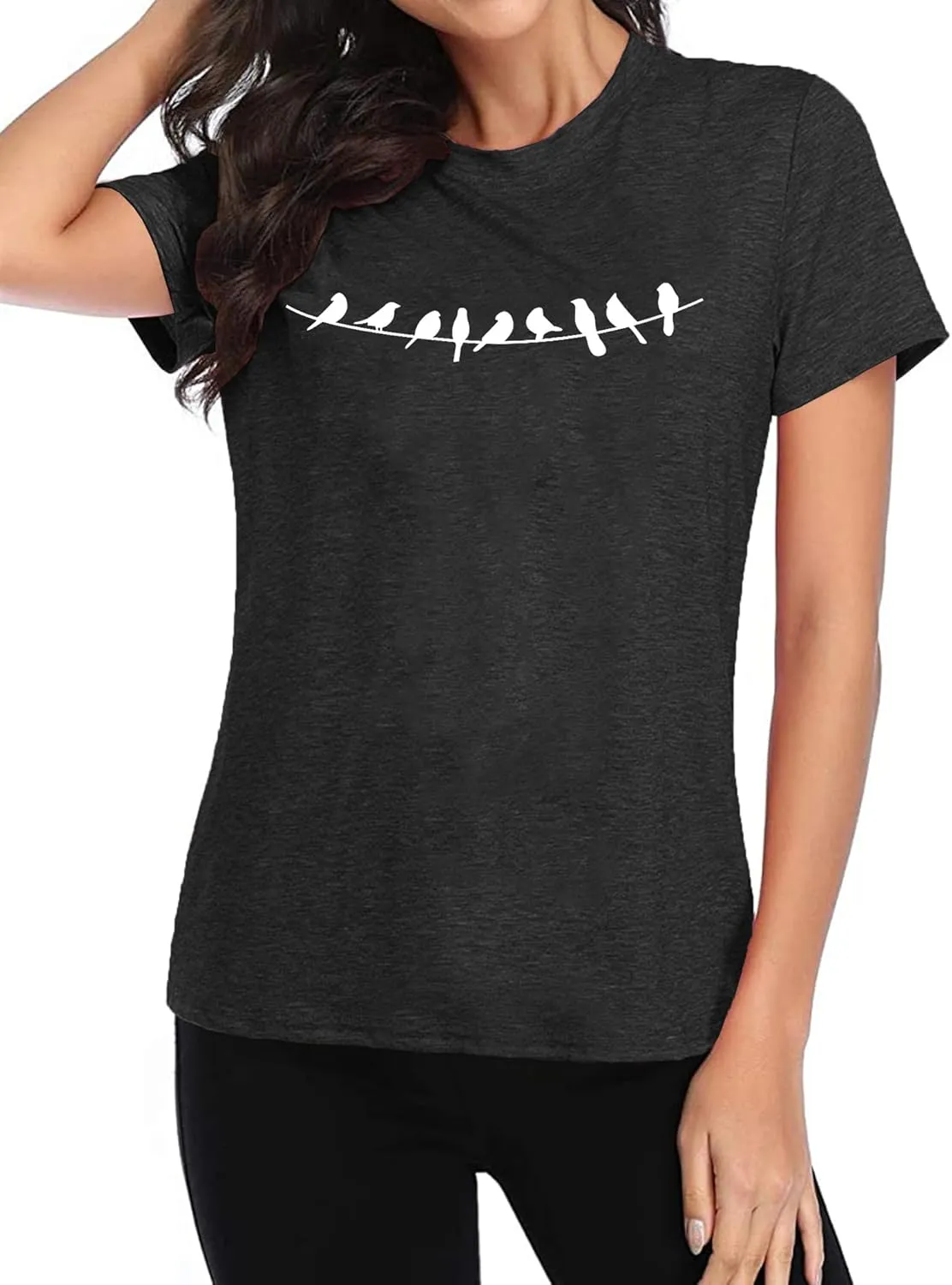 VVNTY Bird Shirts Women: Bird Lover T Shirt Nature Lover Gift Shirt Cute Animal Graphic Tee Tops