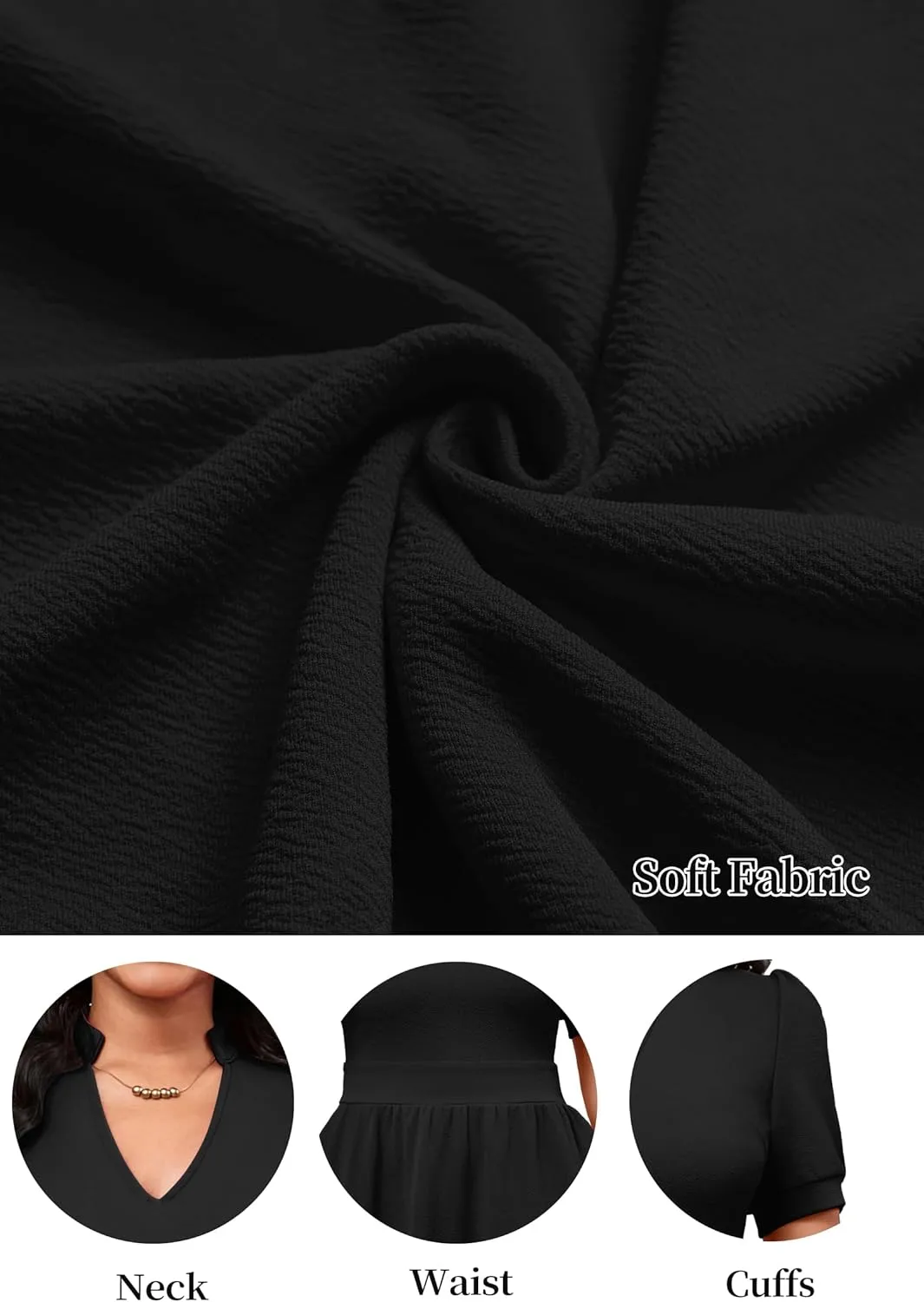 Women Dresses Short Sleeve Semi-Formal Knee Length V Neck Casual Ladies Dress