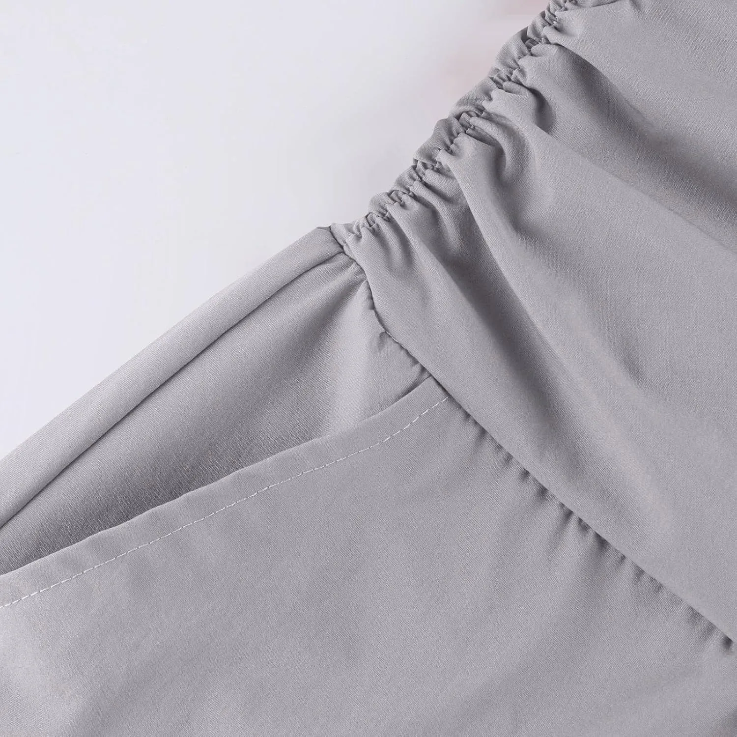 Women's Capri Pants Elastic Waist Wide Leg Loose Pants Cropped Trousers with Pockets Summer Casual Yoga Sweatpants