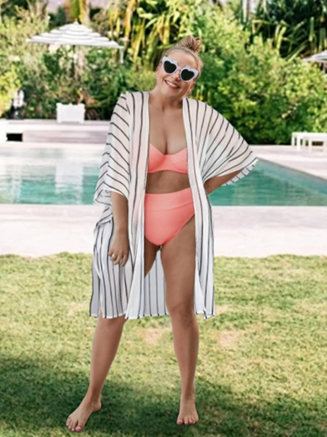 Women's Kimono Swimsuit Coverups Summer Beach Casual Loose Cardigans for Swimwear