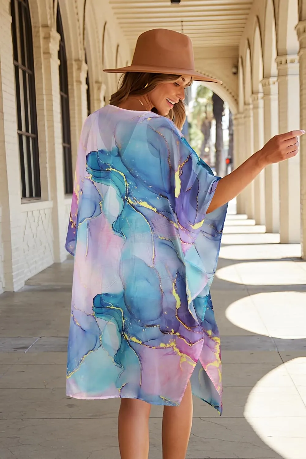 Women's Kimono Swimsuit Coverups Summer Beach Casual Loose Cardigans for Swimwear