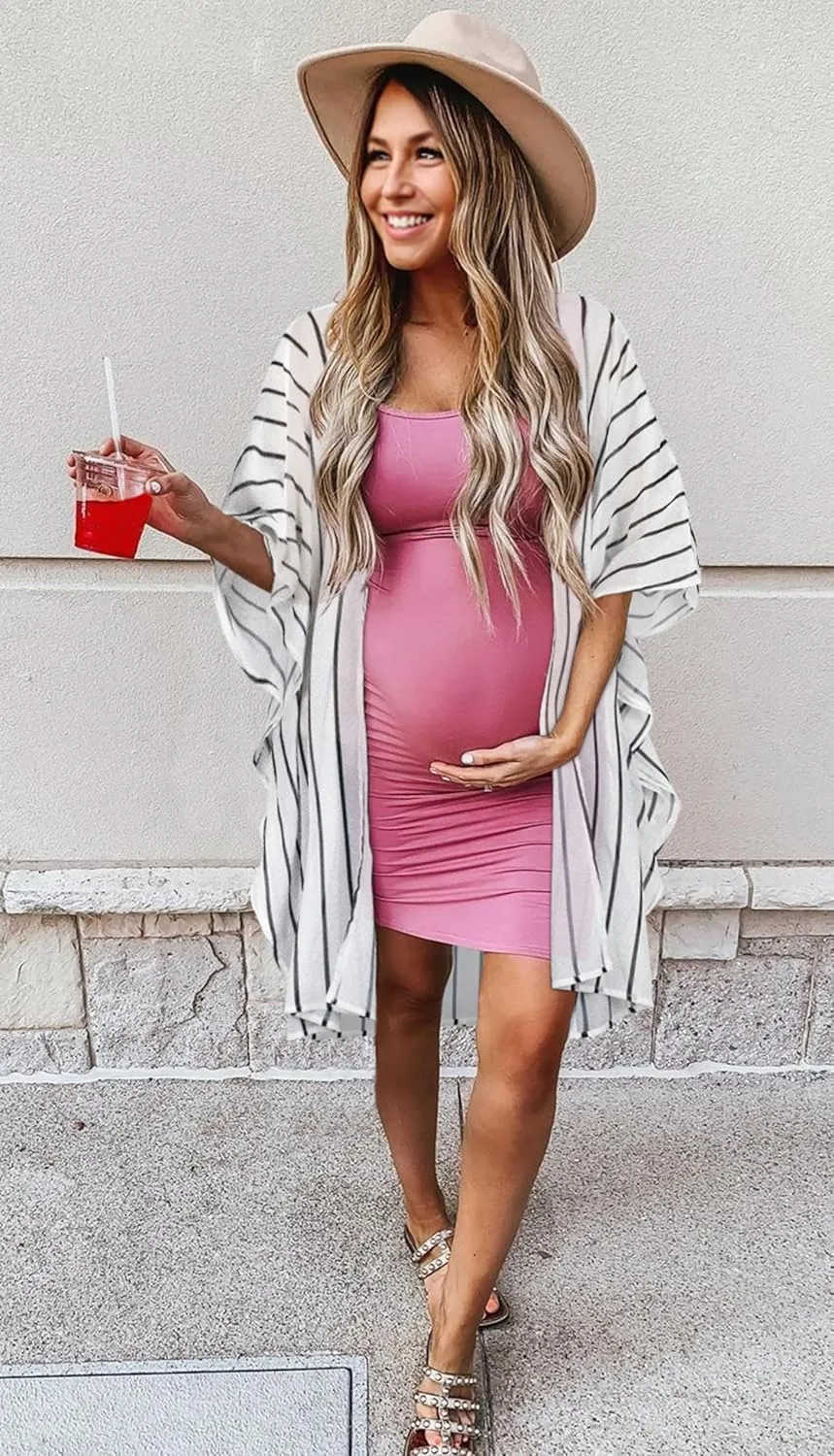 Women's Kimono Swimsuit Coverups Summer Beach Casual Loose Cardigans for Swimwear