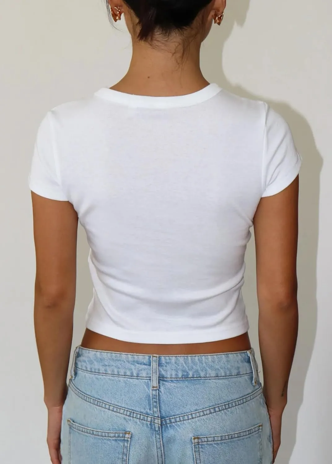 Y2k Womens Graphic Baby Tee Slim Fit Short Sleeve Crop Tops Funny Letter Animal Print Shirts 90s 2000s Streetwear